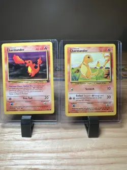 Lot Of 2 Vintage Base Set And Rocket Charmander Pokemon Cards - Image 1