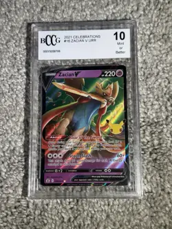 Pokemon Zacian V 016/025 Celebrations Card TCG Holo BCCG 10 English GEM MINT - Image 1