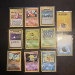 1999 Pokemon Base Set Card Lot 11 Cards - Image 1
