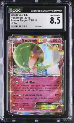 CGC 8.5 Gardevoir EX 78/114 Holo 2016 Steam Siege Pokemon Card - Image 1