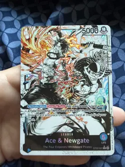 ST22-001 Ace & Newgate (Alt Art) LEADER ONE PIECE Card TCG English - Image 1