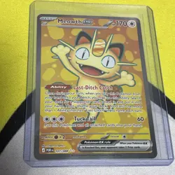 Pokemon Meowth EX Full Art Holo Rare Card 107/088 NM - Image 1