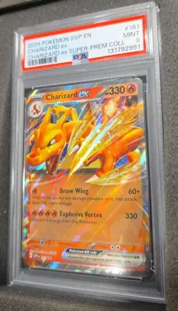 POKEMON CARD CHARIZARD ex 161 SVP BLACK STAR PROMO #161 GRADED PSA 9 MINT - Image 2