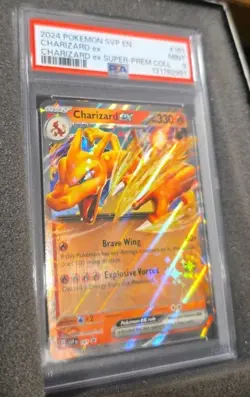 POKEMON CARD CHARIZARD ex 161 SVP BLACK STAR PROMO #161 GRADED PSA 9 MINT - Image 3