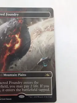 Sacred Foundry - Borderless - MTG Unfinity - Painland - Island Mountain - Image 4