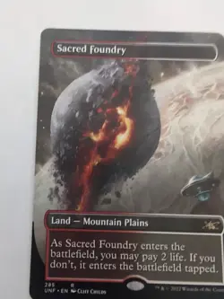 Sacred Foundry - Borderless - MTG Unfinity - Painland - Island Mountain - Image 5
