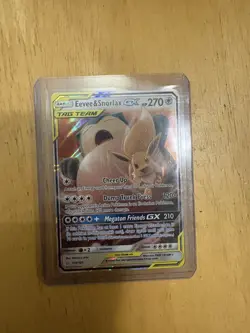 Pokemon TCG Eevee Snorlax GX Team Up Holo Ultra Rare Card 120/181 - Image 1