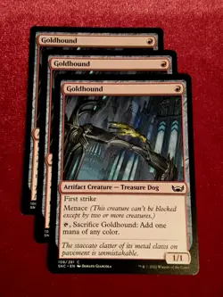 MTG (x3) Streets of New Capenna #108 C : Goldhound 🔥 Unplayed Mint+ - Image 1