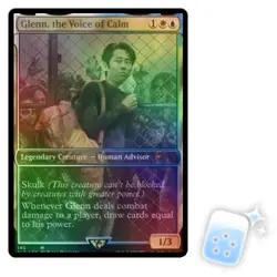 FOIL GLENN, THE VOICE OF CALM (GREGOR, SHREWD MAGISTRATE) Secret Lair Magic MTG - Image 1