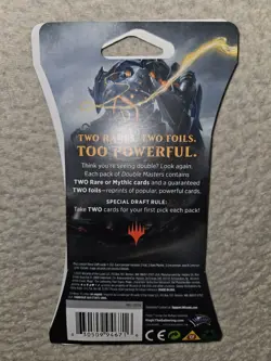 Magic The Gathering Double Masters Brand New Sealed Sleeved Booster Pack 2020 - Image 2