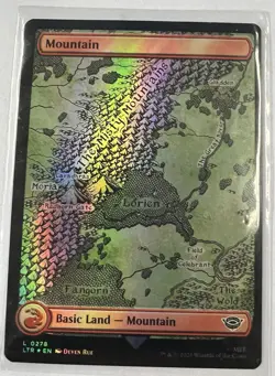 Mix Lands X4 #278 Foil- LTR Lord of the Rings- MTG Magic FULL ART Land NM - Image 2