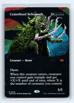 Craterhoof Behemoth Borderless #346 Foil Tarkir Dragonstorm Magic The Gathering - Image 2