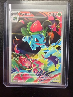 Pokemon TCG Ivysaur Illustration Rare Card 134/132 Mega Evolution - Image 1