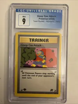 CGC 9 MINT Goop Gas Attack 1st Edition Team Rocket 78/82 Pokemon 2000 - Image 1
