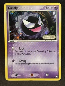 Pokemon Gastly EX Legend Maker 52/92 Reverse Holo STAMPED (HP-DMG) - Image 1