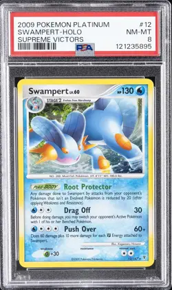 2009 POKEMON PLATINUM SUPREME VICTORS #12 SWAMPERT-HOLO PSA 8 - Image 1