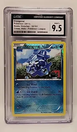 CGC 9.5 Cryogonal #32 Pokemon 2011 Noble Victories Holo League Promo Card Graded - Image 2