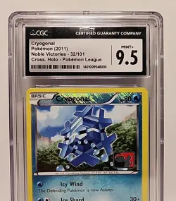 CGC 9.5 Cryogonal #32 Pokemon 2011 Noble Victories Holo League Promo Card Graded - Image 4