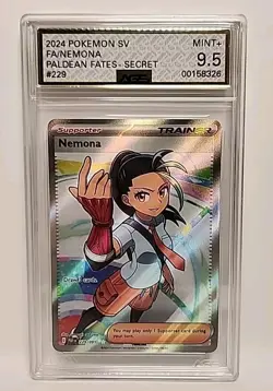 AGS 9.5 Nemona FA Ultra Rare 229/091 2024 Pokemon SV Paldean Fates Graded Mint + - Image 1