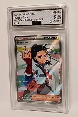 AGS 9.5 Nemona FA Ultra Rare 229/091 2024 Pokemon SV Paldean Fates Graded Mint + - Image 2