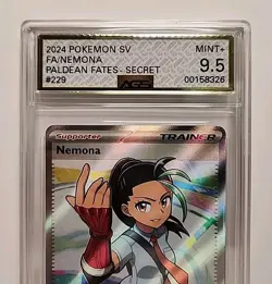 AGS 9.5 Nemona FA Ultra Rare 229/091 2024 Pokemon SV Paldean Fates Graded Mint + - Image 3