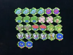 2024 Pokemon Hexagonal Magnetic Emamel Pin Bulbasaur Venonat Oddish Lot*26 MA52 - Image 1