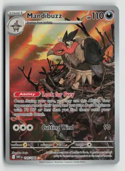 Mandibuzz 145/086 Pokemon SV: White Flare Illustration Rare NM - Image 1
