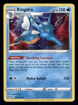 Pokemon TCG Kingdra Holo Rare Deck Exclusives 037/196 NM - Image 1
