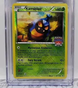 STAFF PROMO Karrablast 8/101 Holo 2011 City Championship Pokemon Graded CGC 9.5 - Image 4