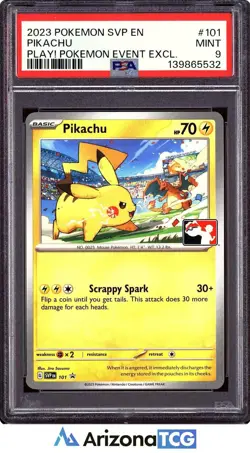 Pokemon 2023 Pikachu 101 Play Pokemon Event Exclusive SVP Promo PSA 9 - Image 1