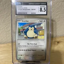 CGC 8.5 Snorlax - 136/167 - Uncommon - SV06: Twilight Masquerade - Pokemon TCG - Image 1