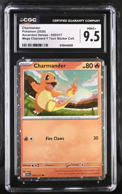 CGC 9.5 Charmander 020/217 Cosmos Holo Promo Ascended Heroes Pokemon Card - Image 1