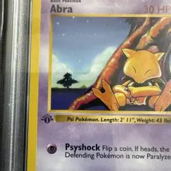 Pokemon PSA 8 Abra 1st Edition Shadowless Base Set 43/102 WOTC 1999 - Image 2
