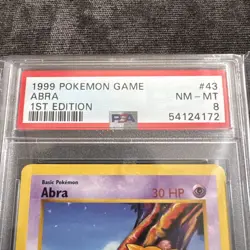 Pokemon PSA 8 Abra 1st Edition Shadowless Base Set 43/102 WOTC 1999 - Image 3