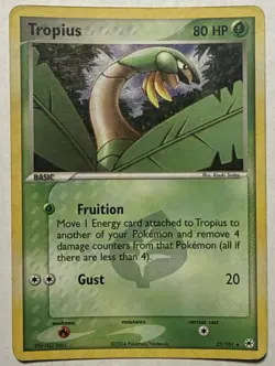 2004 Pokemon: Tropius 27/101 Reverse Holo Rare EX Hidden Legends Moderate Play - Image 1