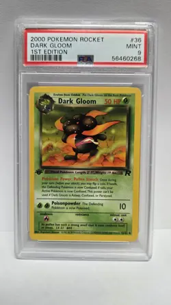 Pokemon 2000 1st Edition Team Rocket Dark Gloom #36 PSA 9 - Image 1