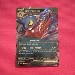 Pokemon TCG Toxicroak ex 131/198 SV01 Scarlet & Violet Full Art Holo EX 250HP - Image 1
