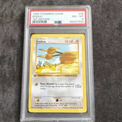 Pokemon PSA 8 Doduo 1st Edition Shadowless Base Set 48/102 WOTC 1999 - Image 1