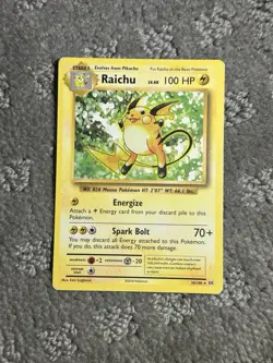Pokemon TCG Raichu XY - Evolutions 36/108 LP NON HOLO CARD - Image 1