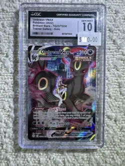 Pokemon TCG Umbreon VMAX TG23/TG30 Brilliant Stars CGC 10 - Image 1