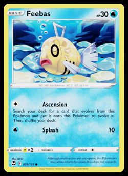 Feebas 039/195 Common Silver Tempest Pokemon Near Mint - Image 1