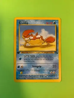Krabby 51/62 | Fossil 1st Edition | Pokemon TCG Common LP - Image 1