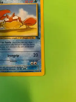 Krabby 51/62 | Fossil 1st Edition | Pokemon TCG Common LP - Image 4