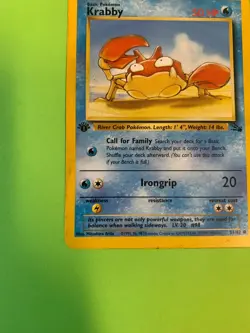 Krabby 51/62 | Fossil 1st Edition | Pokemon TCG Common LP - Image 5