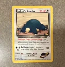 Pokemon Rocket's Snorlax Rare Gym Heroes 033/132 Basic 90 HP 2000 English - Image 1