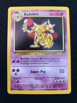 Kadabra 32/102 Base Set Near Mint (NM) - vintage Pokemon card TCG WOTC 1999 - Image 1