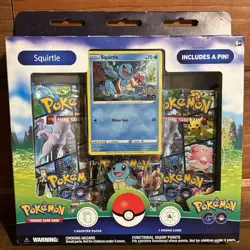 TCG Pokemon GO Squirtle Pin Collection Box - Image 1