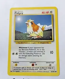 Pokemon TCG Pidgey Base Set 57/102 Regular Unlimited Common - Uncrculated - Image 1