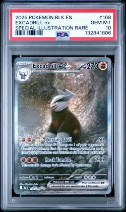 Pokemon TCG Excadrill EX Sir 168/086 Black Bolt PSA 10 GEM MT - Image 1