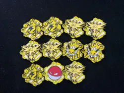 2024 Pokemon Hexagonal Magnetic Emamel Pin Jolteon Voltorb Zapdos Lot*11 MA52 - Image 1